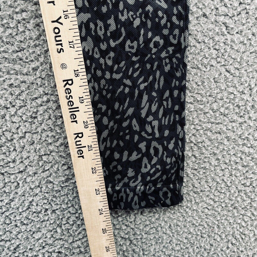 Spanx Leggings Navy Blue Gray Leopard Print Seamless Mid Rise Ankle - Picture 5 of 9